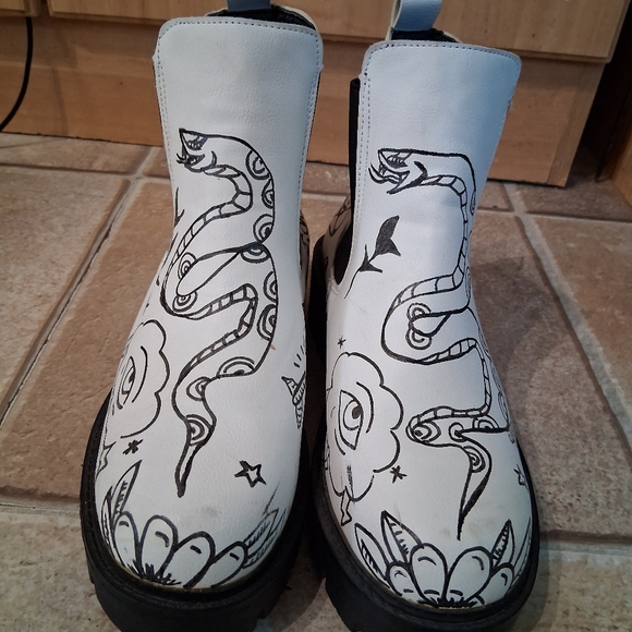 Hand Painted Ankle Boots - Picture 7 of 7
